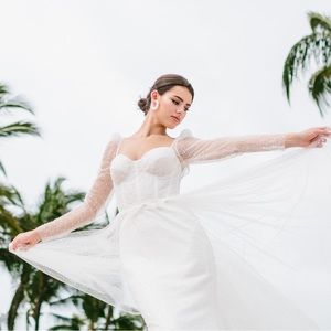 Watters Viviane Flocked Dot Skirt